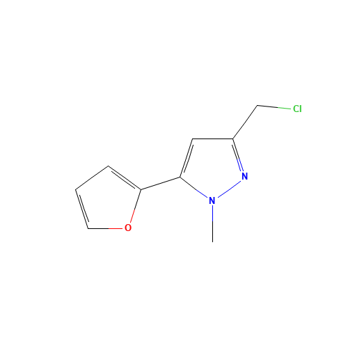 3-(chloromethyl)-5-(furan-2-yl)-1-methylpyrazole (CAS: 876316-48-2) - Related Chemical Product