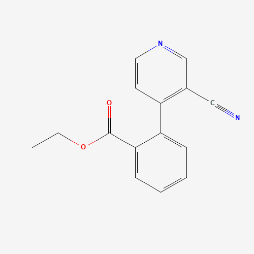 ethyl 2-(3-cyanopyridin-4-yl)benzoate (CAS: 1252649-80-1) - Chemical Structure and Molecular Formula 