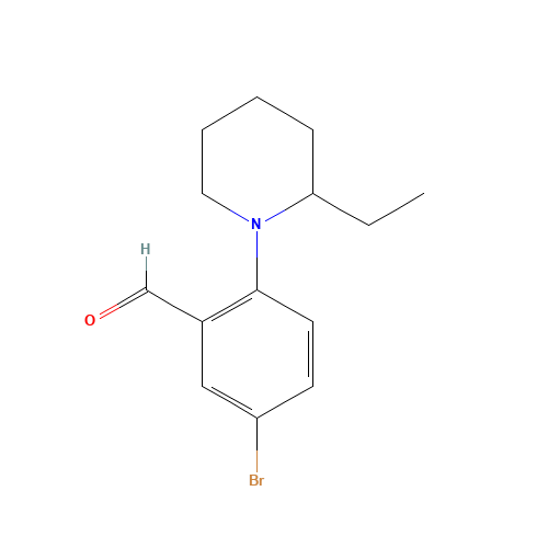 5-bromo-2-(2-ethylpiperidin-1-yl)benzaldehyde (CAS: 1229608-66-5) - Related Chemical Product