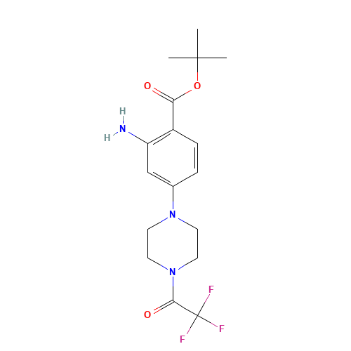 tert-butyl 2-amino-4-[4-(2,2,2-trifluoroacetyl)piperazin-1-yl]benzoate (CAS: 1108745-86-3) - Related Chemical Product