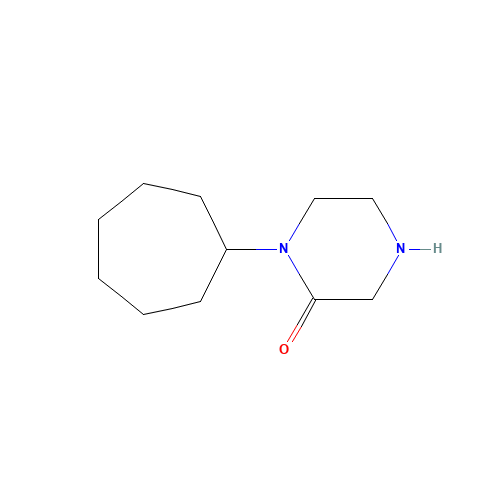 1-cycloheptylpiperazin-2-one (CAS: 907972-29-6) - Chemical Structure and Molecular Formula 