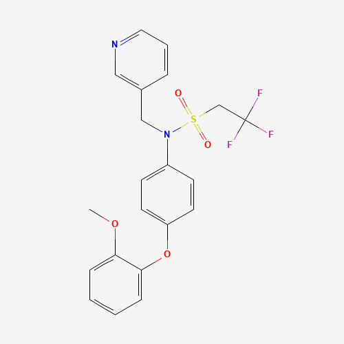 2,2,2-trifluoro-N-[4-(2-methoxyphenoxy)phenyl]-N-(pyridin-3-ylmethyl)ethanesulfonamide (CAS: 353231-17-1) - Related Chemical Product
