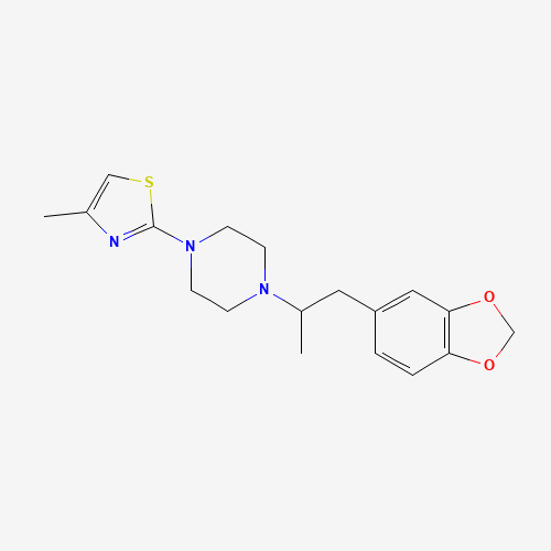 2-[4-[1-(1,3-benzodioxol-5-yl)propan-2-yl]piperazin-1-yl]-4-methyl-1,3-thiazole (CAS: 13409-53-5) - Related Chemical Product