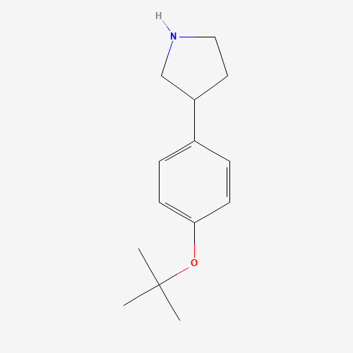 3-[4-[(2-methylpropan-2-yl)oxy]phenyl]pyrrolidine (CAS: 885277-97-4) - Related Chemical Product