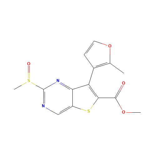 methyl 7-(2-methylfuran-3-yl)-2-methylsulfinylthieno[3,2-d]pyrimidine-6-carboxylate (CAS: 1462950-38-4) - Related Chemical Product