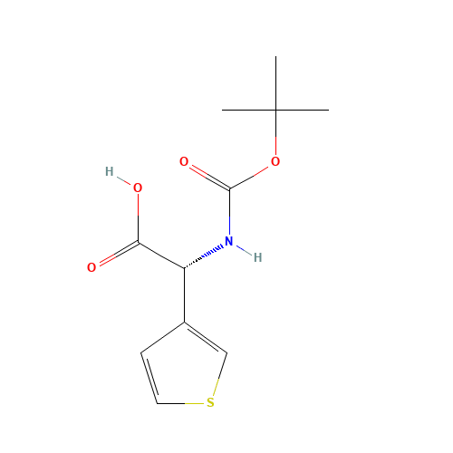 (2R)-2-[(2-methylpropan-2-yl)oxycarbonylamino]-2-thiophen-3-ylacetic acid (CAS: 33130-97-1) - Related Chemical Product