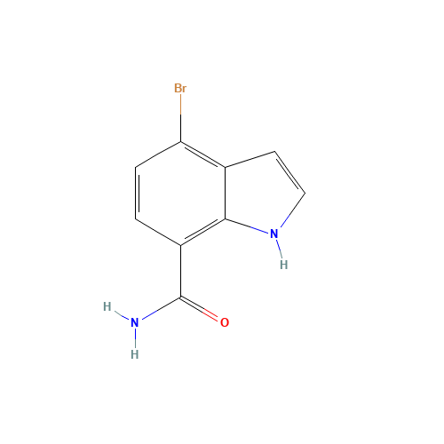 4-bromo-1H-indole-7-carboxamide (CAS: 1211596-82-5) - Chemical Structure and Molecular Formula 