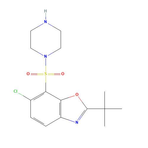 2-tert-butyl-6-chloro-7-piperazin-1-ylsulfonyl-1,3-benzoxazole (CAS: 960495-44-7) - Related Chemical Product