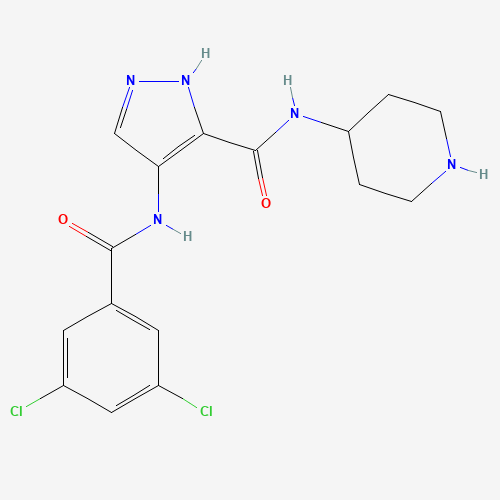 4-[(3,5-dichlorobenzoyl)amino]-N-piperidin-4-yl-1H-pyrazole-5-carboxamide (CAS: 1109289-42-0) - Related Chemical Product
