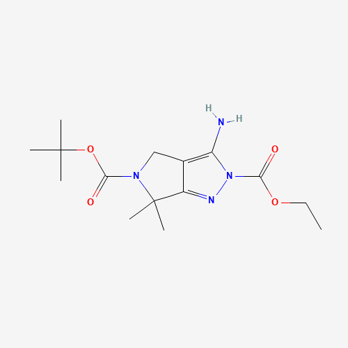 5-O-tert-butyl 2-O-ethyl 3-amino-6,6-dimethyl-4H-pyrrolo[3,4-c]pyrazole-2,5-dicarboxylate (CAS: 718632-46-3) - Related Chemical Product