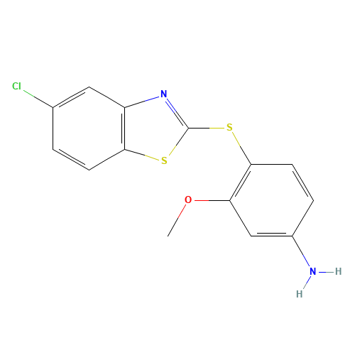 4-[(5-chloro-1,3-benzothiazol-2-yl)sulfanyl]-3-methoxyaniline (CAS: 315229-00-6) - Related Chemical Product