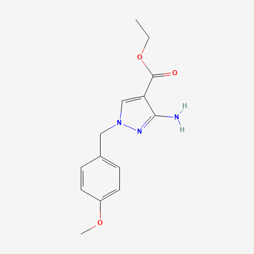 ethyl 3-amino-1-[(4-methoxyphenyl)methyl]pyrazole-4-carboxylate (CAS: 384835-91-0) - Related Chemical Product