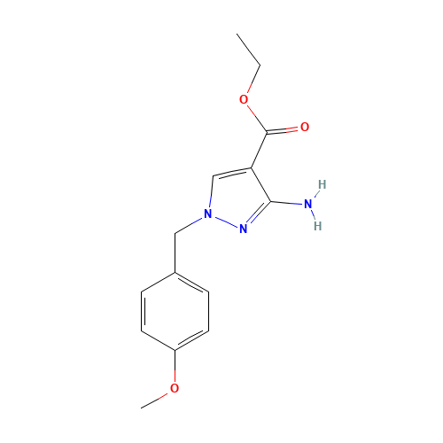 ethyl 3-amino-1-[(4-methoxyphenyl)methyl]pyrazole-4-carboxylate (CAS: 384835-91-0) - Related Chemical Product