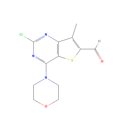 2-chloro-7-methyl-4-morpholin-4-ylthieno[3,2-d]pyrimidine-6-carbaldehyde (CAS: 955979-02-9) - Related Chemical Product