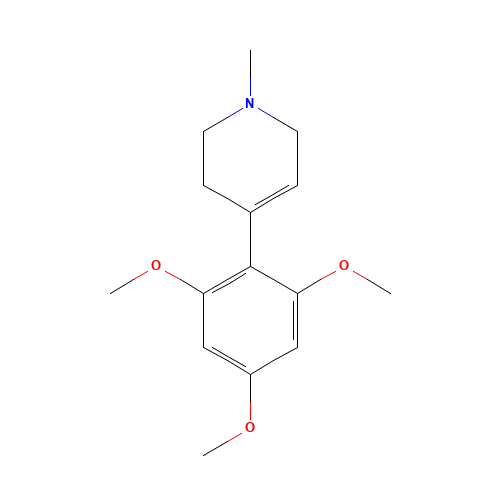 1-methyl-4-(2,4,6-trimethoxyphenyl)-3,6-dihydro-2H-pyridine (CAS: 113225-07-3) - Chemical Structure and Molecular Formula 
