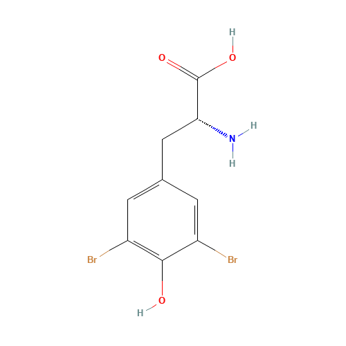 (2R)-2-amino-3-(3,5-dibromo-4-hydroxyphenyl)propanoic acid (CAS: 50299-42-8) - Related Chemical Product