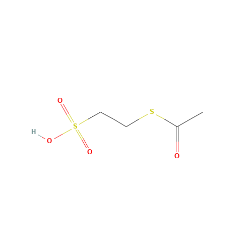 2-acetylsulfanylethanesulfonic acid (CAS: 69536-71-6) - Chemical Structure and Molecular Formula 