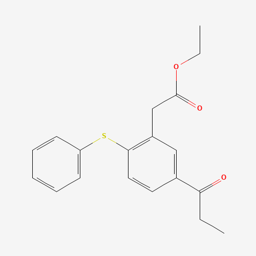 ethyl 2-(2-phenylsulfanyl-5-propanoylphenyl)acetate (CAS: 103918-75-8) - Related Chemical Product