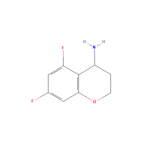 5,7-difluoro-3,4-dihydro-2H-chromen-4-amine (CAS: 886762-87-4) - Chemical Structure and Molecular Formula 
