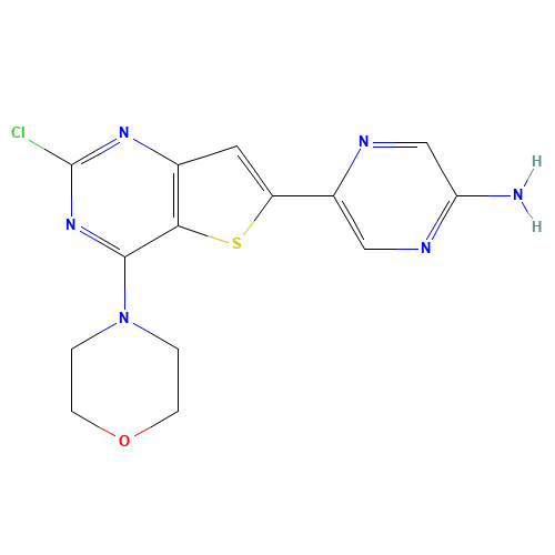 5-(2-chloro-4-morpholin-4-ylthieno[3,2-d]pyrimidin-6-yl)pyrazin-2-amine (CAS: 1038918-22-7) - Related Chemical Product