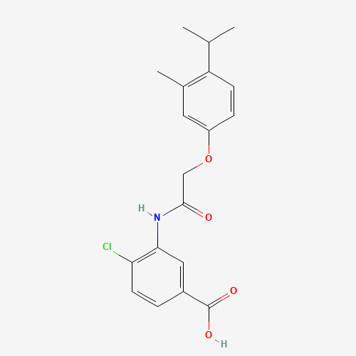 4-chloro-3-[[2-(3-methyl-4-propan-2-ylphenoxy)acetyl]amino]benzoic acid (CAS: 649773-80-8) - Related Chemical Product