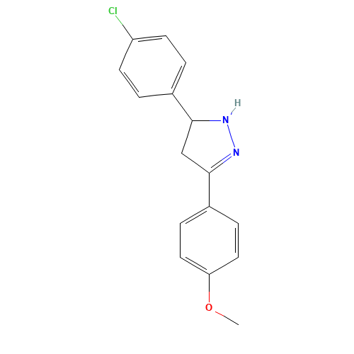 5-(4-chlorophenyl)-3-(4-methoxyphenyl)-4,5-dihydro-1H-pyrazole (CAS: 75745-48-1) - Related Chemical Product