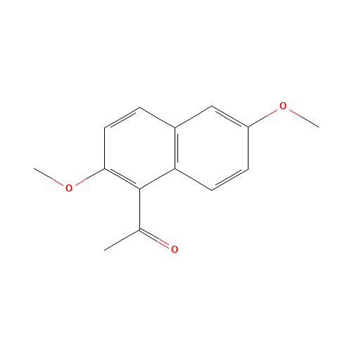 1-(2,6-dimethoxynaphthalen-1-yl)ethanone (CAS: 86539-77-7) - Chemical Structure and Molecular Formula 