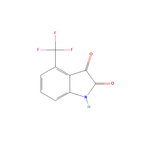 4-(trifluoromethyl)-1H-indole-2,3-dione (CAS: 386-73-2) - Chemical Structure and Molecular Formula 