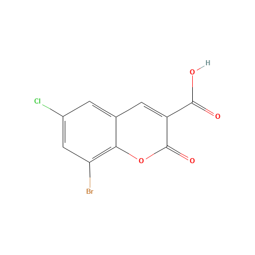 8-bromo-6-chloro-2-oxochromene-3-carboxylic acid (CAS: 213749-64-5) - Related Chemical Product