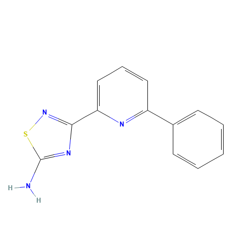 3-(6-phenylpyridin-2-yl)-1,2,4-thiadiazol-5-amine (CAS: 1179362-29-8) - Chemical Structure and Molecular Formula 