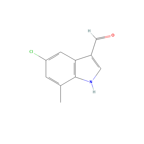 5-chloro-7-methyl-1H-indole-3-carbaldehyde (CAS: 15936-83-1) - Chemical Structure and Molecular Formula 
