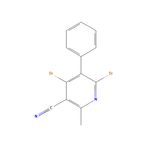 4,6-dibromo-2-methyl-5-phenylpyridine-3-carbonitrile (CAS: 127581-39-9) - Related Chemical Product