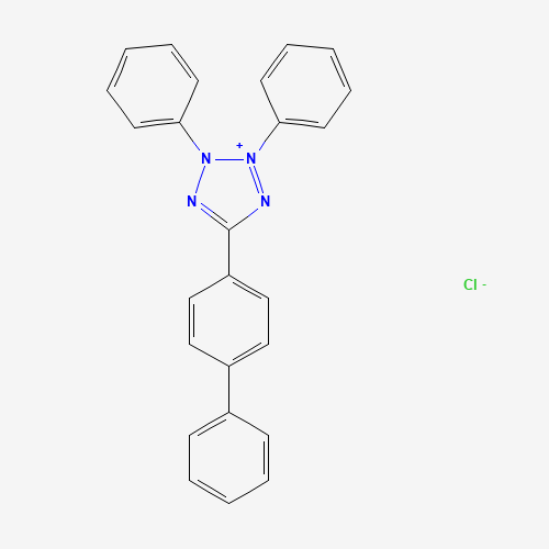 2,5-diphenyl-3-(4-phenylphenyl)tetrazol-3-ium;chloride (CAS: 37632-83-0) - Chemical Structure and Molecular Formula 