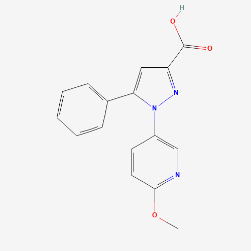 1-(6-methoxypyridin-3-yl)-5-phenylpyrazole-3-carboxylic acid (CAS: 741286-84-0) - Related Chemical Product