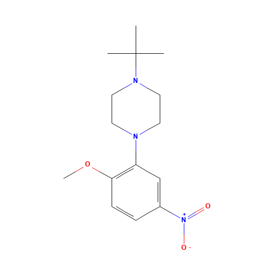 1-tert-butyl-4-(2-methoxy-5-nitrophenyl)piperazine (CAS: 177488-99-2) - Related Chemical Product