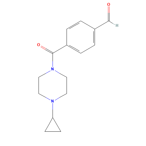4-(4-cyclopropylpiperazine-1-carbonyl)benzaldehyde (CAS: 929622-21-9) - Chemical Structure and Molecular Formula 
