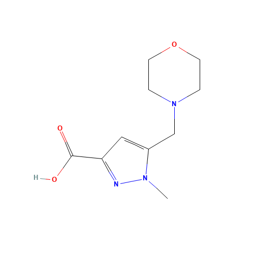 1-methyl-5-(morpholin-4-ylmethyl)pyrazole-3-carboxylic acid (CAS: 1198439-06-3) - Related Chemical Product