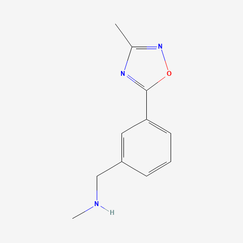 N-methyl-1-[3-(3-methyl-1,2,4-oxadiazol-5-yl)phenyl]methanamine (CAS: 921938-59-2) - Related Chemical Product