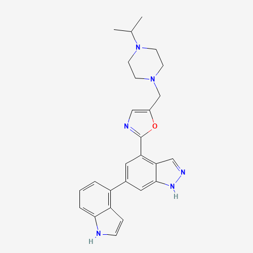 2-[6-(1H-indol-4-yl)-1H-indazol-4-yl]-5-[(4-propan-2-ylpiperazin-1-yl)methyl]-1,3-oxazole (CAS: 1254036-71-9) - Related Chemical Product