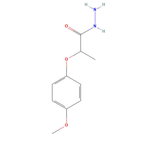 2-(4-methoxyphenoxy)propanehydrazide (CAS: 213412-32-9) - Chemical Structure and Molecular Formula 