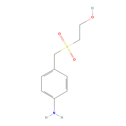2-[(4-aminophenyl)methylsulfonyl]ethanol (CAS: 145872-59-9) - Chemical Structure and Molecular Formula 