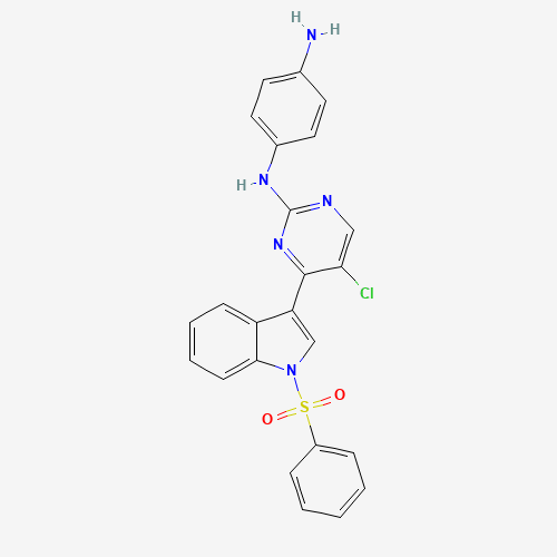 4-N-[4-[1-(benzenesulfonyl)indol-3-yl]-5-chloropyrimidin-2-yl]benzene-1,4-diamine (CAS: 1453199-03-5) - Related Chemical Product