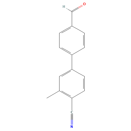 4-(4-formylphenyl)-2-methylbenzonitrile (CAS: 675576-33-7) - Chemical Structure and Molecular Formula 