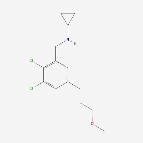 N-[[2,3-dichloro-5-(3-methoxypropyl)phenyl]methyl]cyclopropanamine (CAS: 921630-31-1) - Related Chemical Product