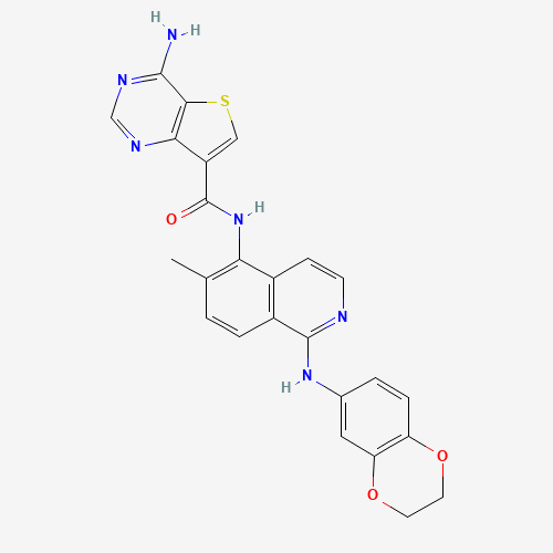 4-amino-N-[1-(2,3-dihydro-1,4-benzodioxin-6-ylamino)-6-methylisoquinolin-5-yl]thieno[3,2-d]pyrimidine-7-carboxamide (CAS: 1446111-61-0) - Related Chemical Product
