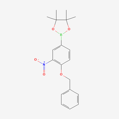 tert-butyl N-[2-nitro-4-(4,4,5,5-tetramethyl-1,3,2-dioxaborolan-2-yl)phenyl]carbamate (CAS: 855738-76-0) - Related Chemical Product