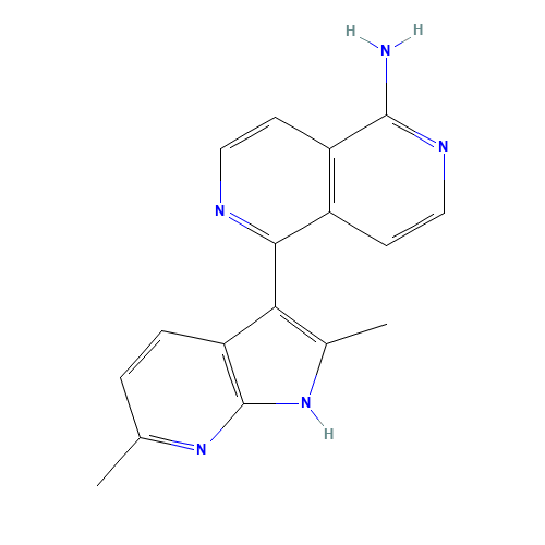 5-(2,6-dimethyl-1H-pyrrolo[2,3-b]pyridin-3-yl)-2,6-naphthyridin-1-amine (CAS: 1392428-79-3) - Related Chemical Product