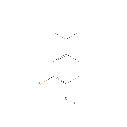 2-bromo-4-propan-2-ylphenol (CAS: 19432-27-0) - Chemical Structure and Molecular Formula 