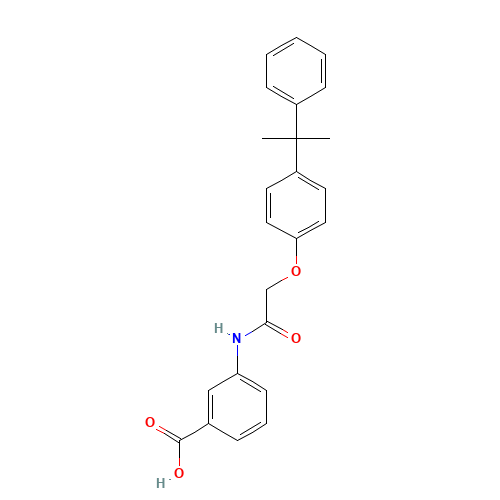 3-[[2-[4-(2-phenylpropan-2-yl)phenoxy]acetyl]amino]benzoic acid (CAS: 405924-15-4) - Related Chemical Product
