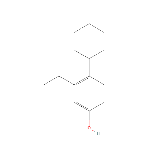4-cyclohexyl-3-ethylphenol (CAS: 1058159-83-3) - Chemical Structure and Molecular Formula 
